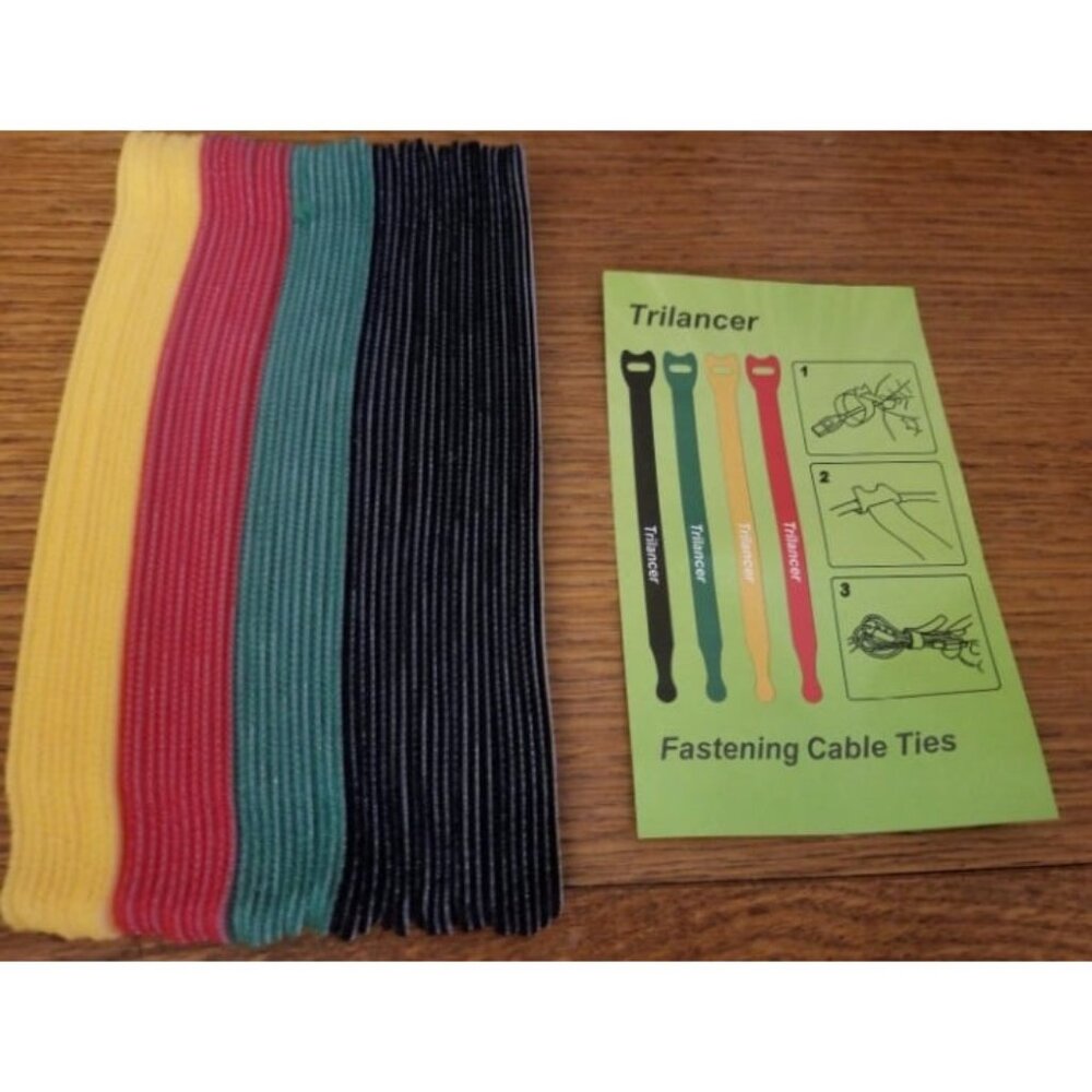 Reusable Cable Ties, Trilancer Cord Wraps, Adjustable Strap Fastener, 50 PCS